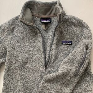 Patagonia Women's Fleece Jacket Better Sweater 1/4 Zip Birch White Sz Small